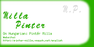 milla pinter business card